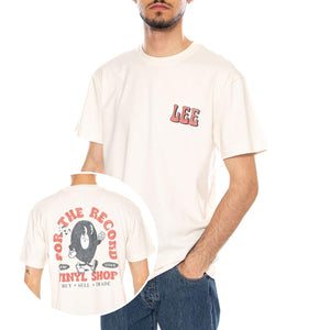 LEE VINYL TEE NATURAL - Maglietta Girocollo Uomo Bianca 112376488 WHT LEE 