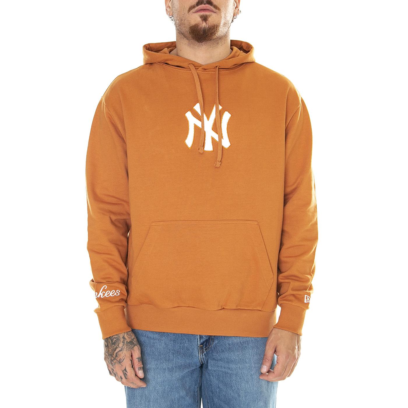 Hoodie Oversize New York Yankees World Series Patch - Felpa con Cappuccio Uomo Arancione 60424321  NEW ERA 