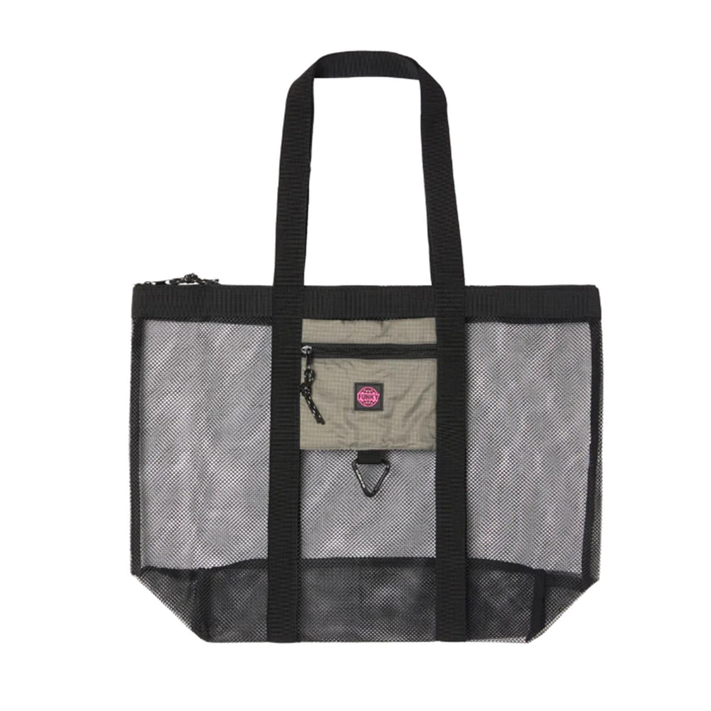 Mesh Beach Bag Black Onesize - Borsa Shopping Bag Nera FNKSS24-61410  FUNKY 