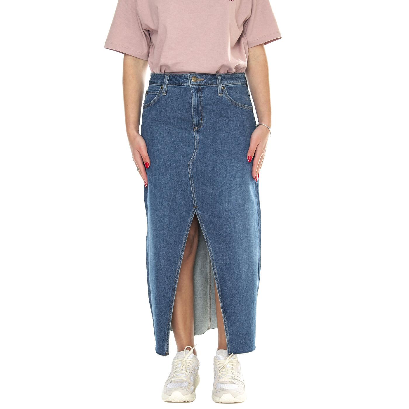 Maxi Skirt Relaxed - Gonna Denim Jeans Blu W 24 11234-9007  LEE 