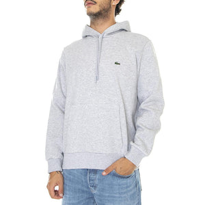 Sweatshirt-Cca - Felpa con Cappuccio Uomo Grigia SH9623-CCA  LACOSTE 