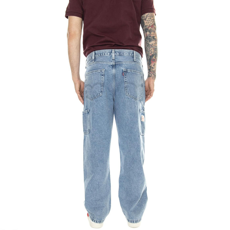 586 Stay Loose Carpenter Put In Work Med Indigo Flat Finish - Pantaloni Denim Jeans Uomo Blu 55849-0047  LEVIS 