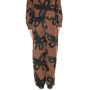 Nabi Baggy Cord Pant Catechu Wood Multi - Pantaloni Donna Multicolore 242020103-CTU  OBEY 