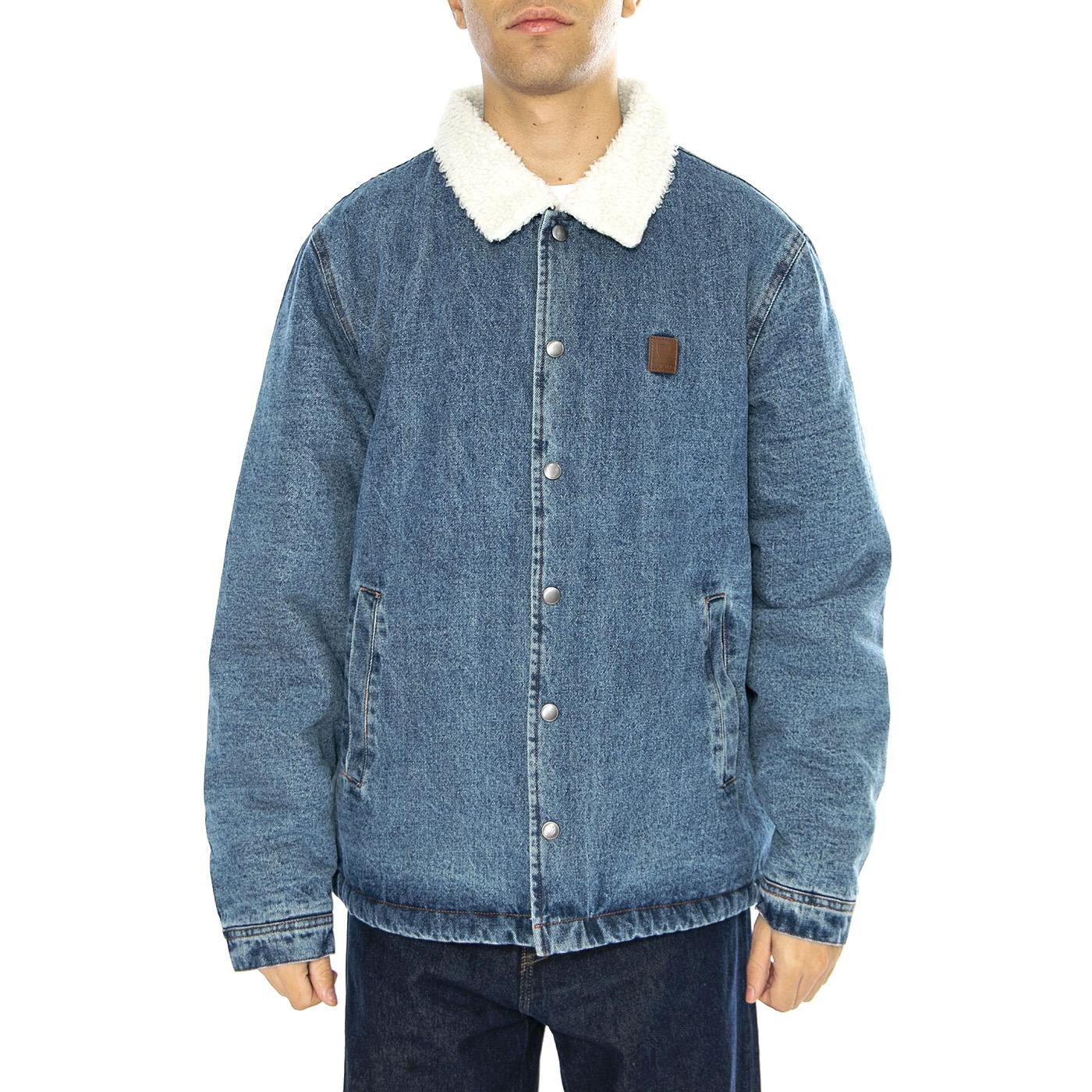 Beta Lined Coaches Jacket Worn Indigo - Giacca Denim Jeans Uomo Blu 03371-WNIDG . BRIXTON 