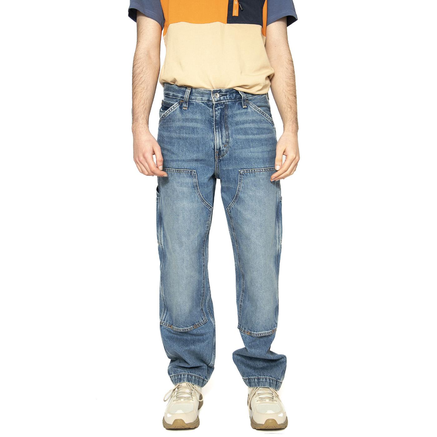 568 Loose Straight Double Knee Detroit Wash - Pantaloni Denim Jeans Uomo Blu A7367-0003  LEVIS 