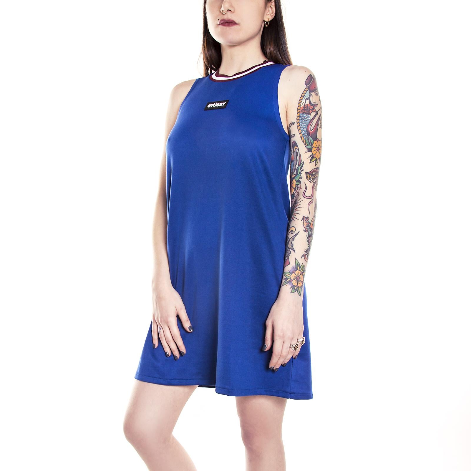 MAGNOLIA A LINE DRESS BLUE 214387-BLUE  STUSSY 