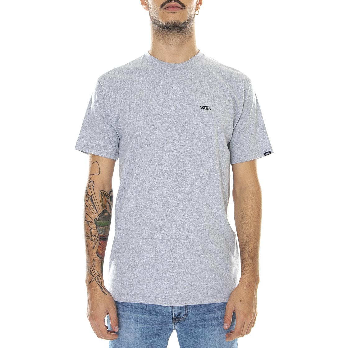 Left Chest Logo - Maglietta Girocollo Uomo Grigia VA3CZEATH  VANS 