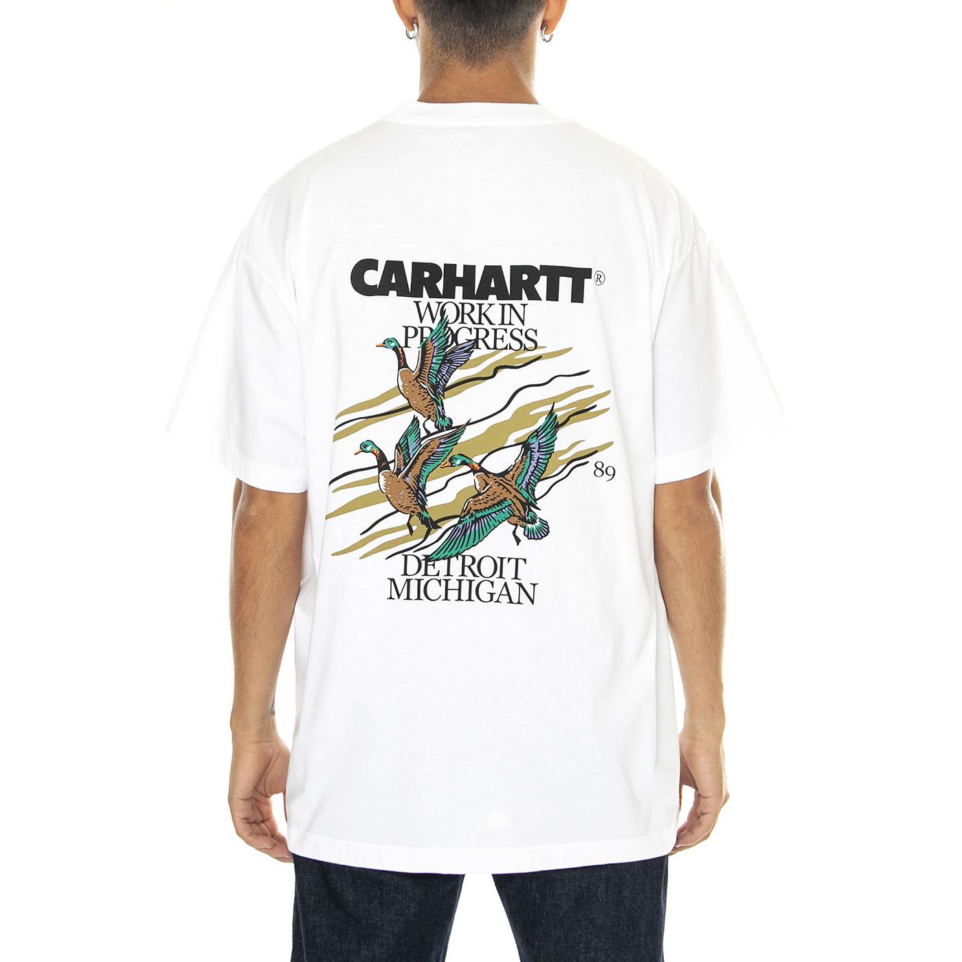 S/S Ducks T-Shirt White - Maglietta Girocollo Uomo Bianca I033662.02XX  CARHARTT WIP 