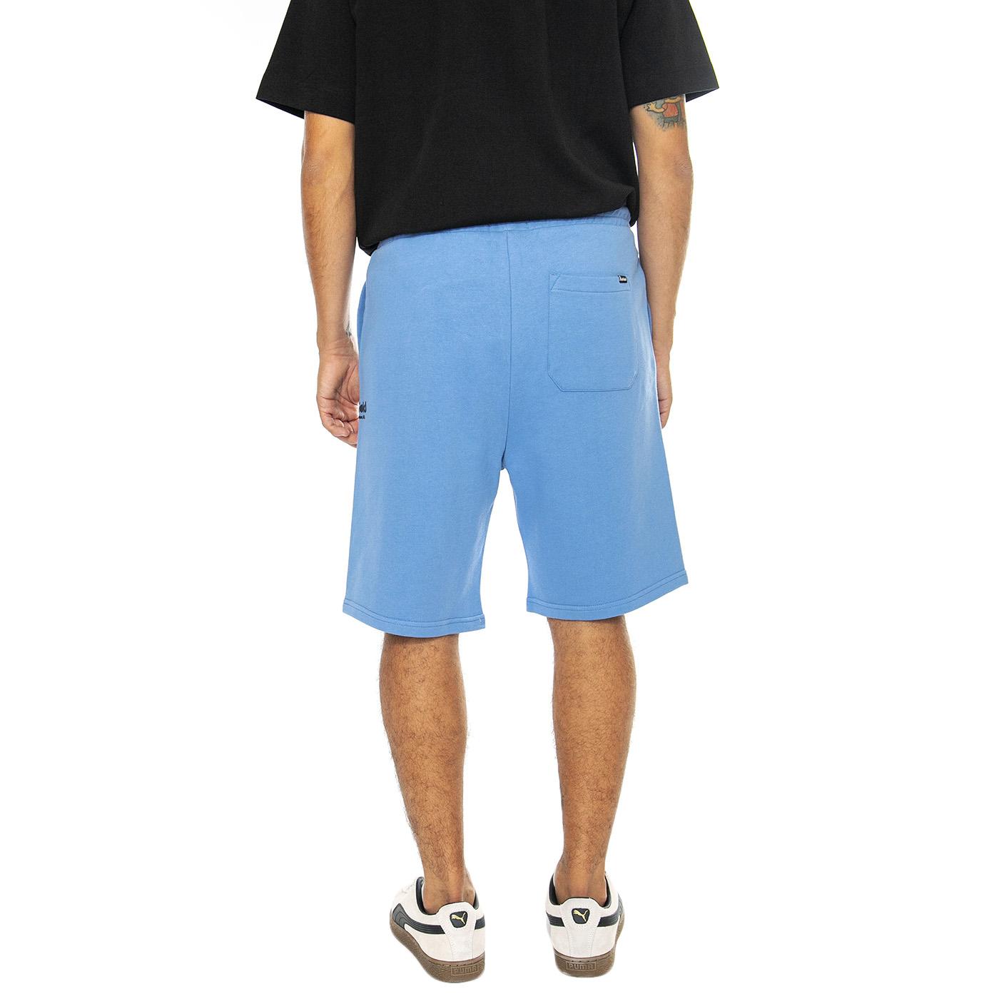 Hudson Script Sweat Short Riviera - Bermuda in Felpa Uomo Blu PFD0361-266  PENFIELD 