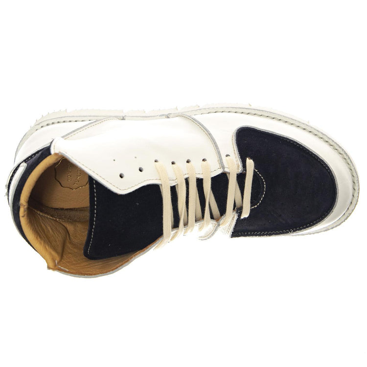 Considered White Navy - Scarpe Stringate Profilo Alto Uomo Bianche OGSCONSIDERED-WHTNVY  ORIGINAL GRADE 