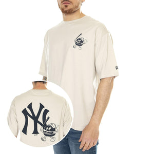 MLB Food Graphic OS Tee New York Yankees Stone / Navy - Maglietta Girocollo Uomo Beige 60435533  NEW ERA 