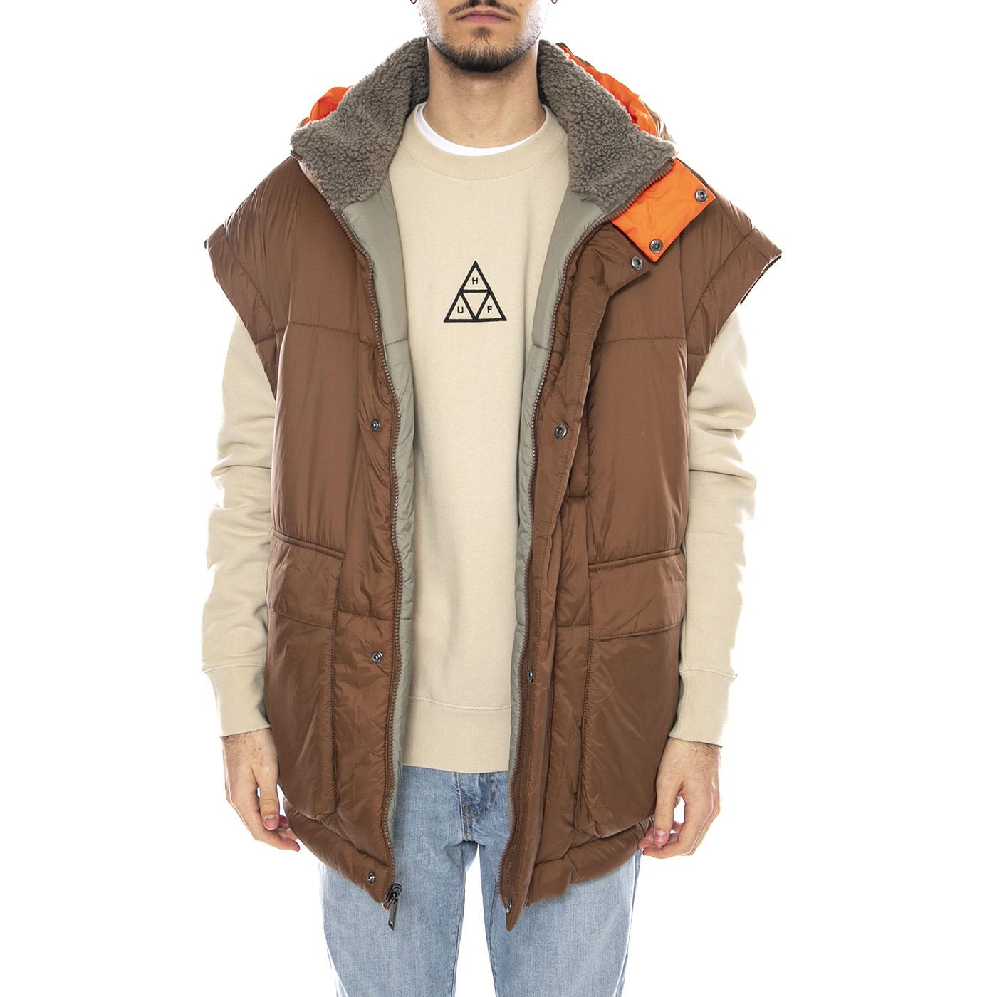 Kristian Conv Puffer Coat -- Giacca Uomo Pecan/Moss Green Reversibile con Cappuccio UGC1158696-PSG . UGG 