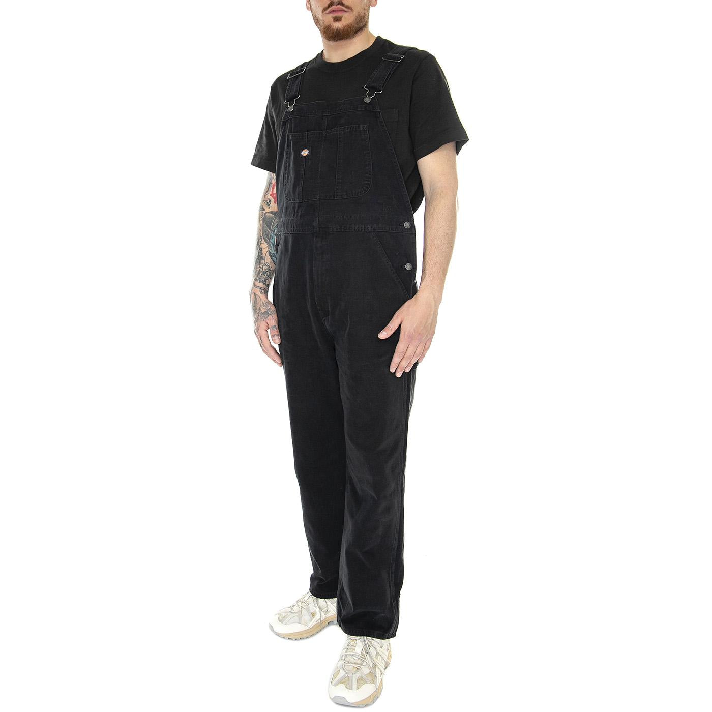 Dickies Duck Canvas Bib Sw Black - Salopette Uomo Nera DK0A4XLXC401  DICKIES 
