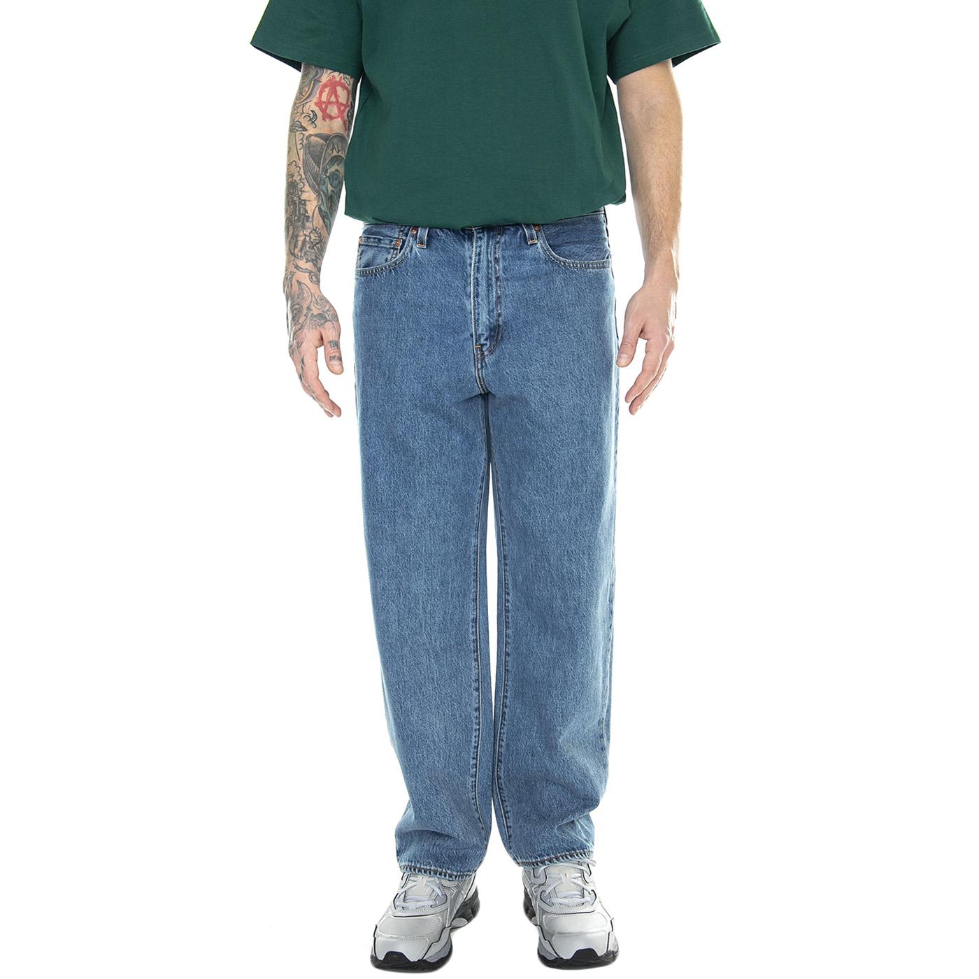 568 Stay Loose Blue Essentials Med Indigo Worn In - Pantaloni Denim Jeans Uomo Blu 29037-0061  LEVIS 