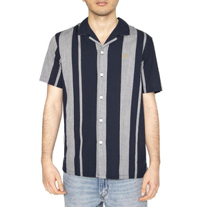 Alton SS Stripe Rev True Navy - Camicia Maniche Corte Uomo Multicolore F4WSF048412  FARAH 