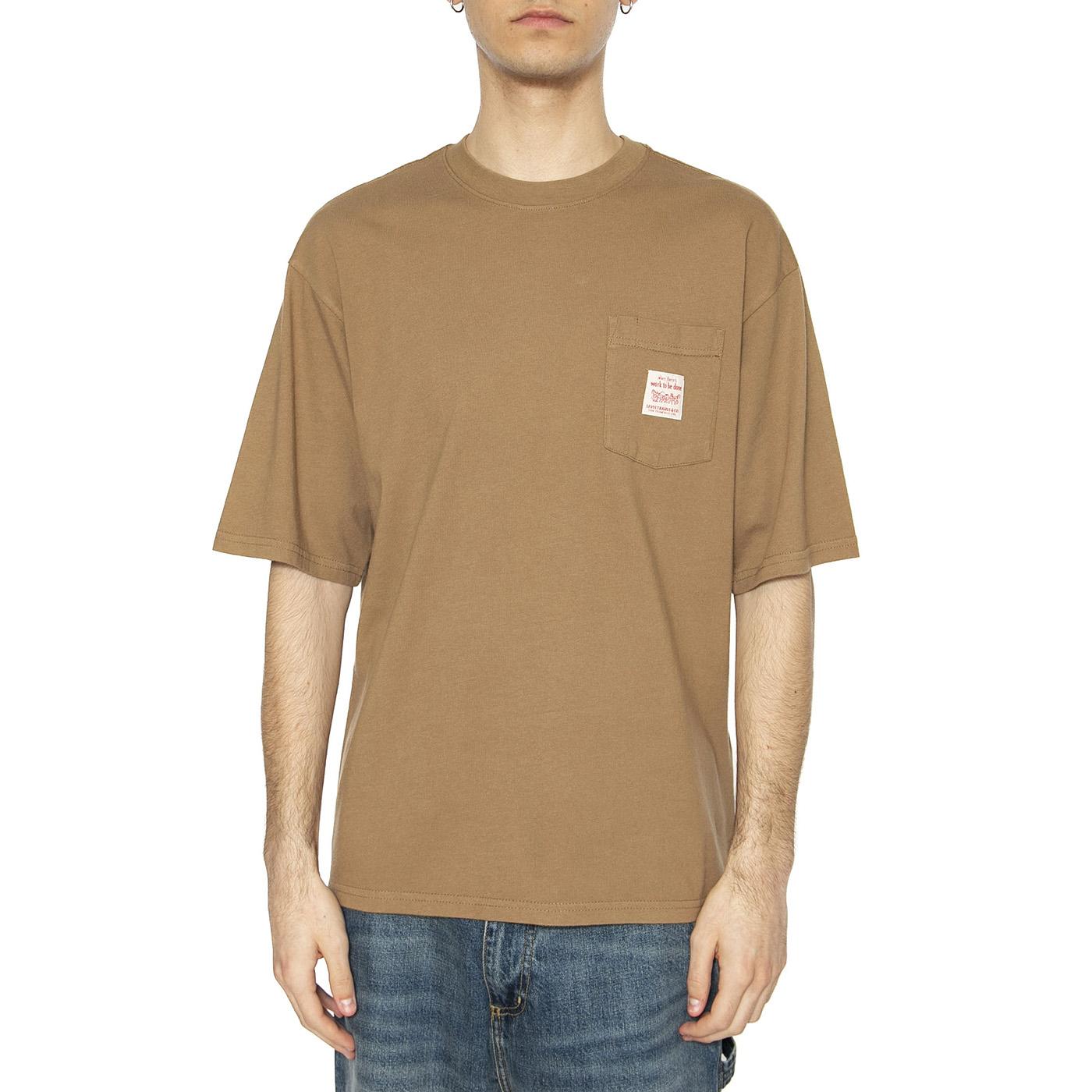 SS Workwear Tee Bracken - Maglietta Girocollo Uomo Marrone A5850-0013  LEVIS 