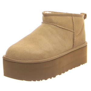 W Classic Ultra Mini Platrform - Stivaletti Donna Beige 1135092-SAN . UGG 