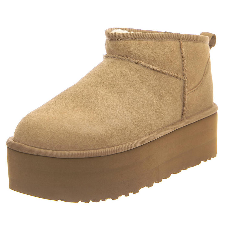 W Classic Ultra Mini Platrform - Stivaletti Donna Beige 1135092-SAN . UGG 