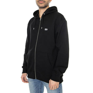Basic Zip Through Ho Black - Felpa con Cappuccio e Zip Uomo Nera L80KSP01  LEE 