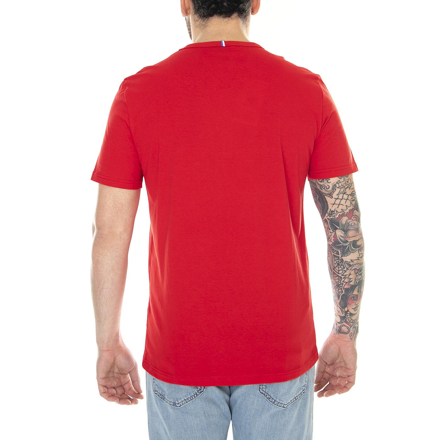 Essential Tee Red - Maglietta Girocollo Uomo Rossa 2120203  LE COQ SPORTIF 