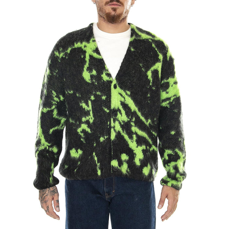 M' Hiji Cardigan Black / Poison Green - Cardigan Uomo Nero / Multicolore I029761.1X1.67.  EDWIN 