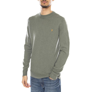 Maidstone Crew Sweat - Felpa Uomo Girocollo Tarragon Green Verde F4GFF060 318 FARAH 