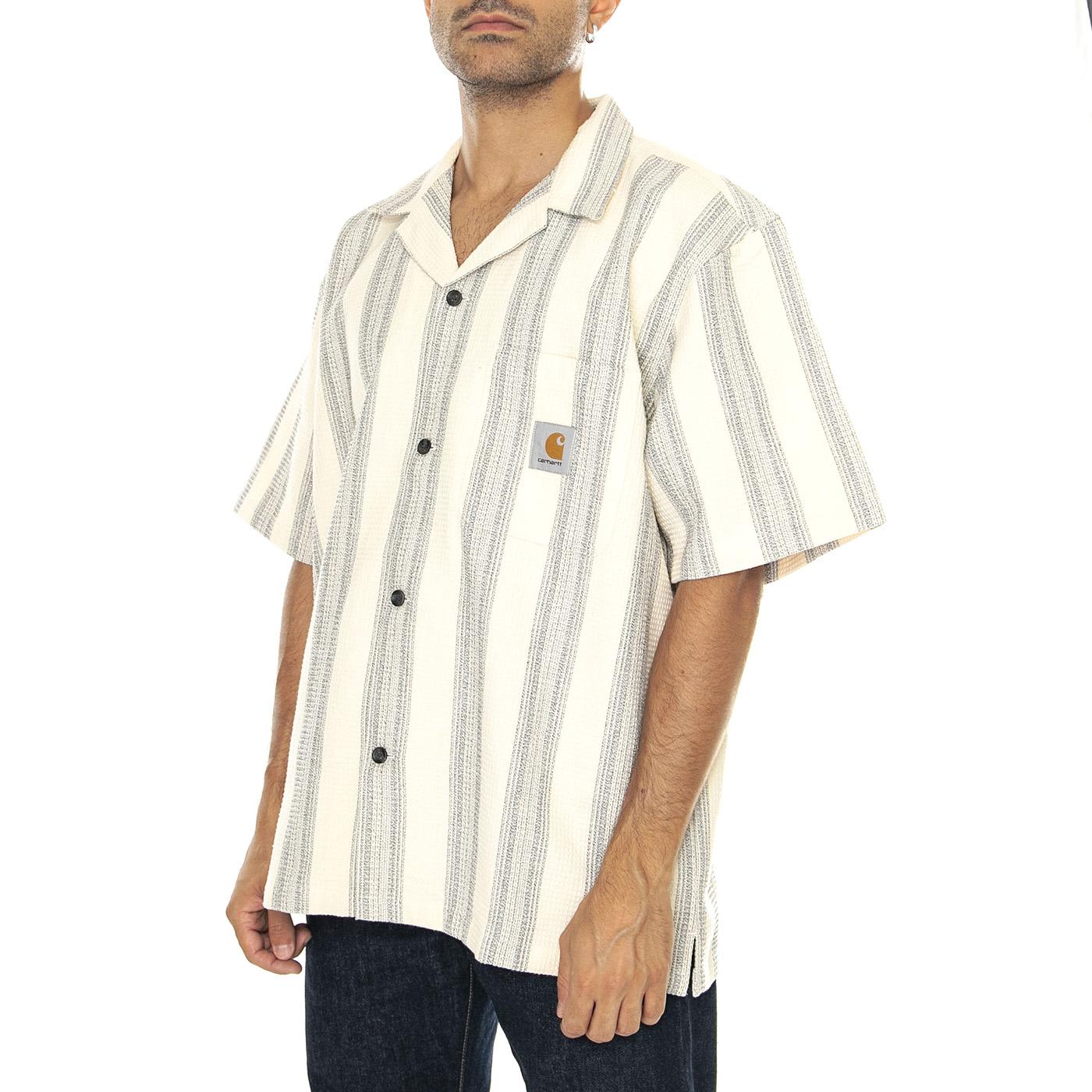 S/S Dodson Shirt Dodson Stripe, Natural - Camicia Maniche Corte Uomo Multicolore I033687.2A2XX  CARHARTT WIP 