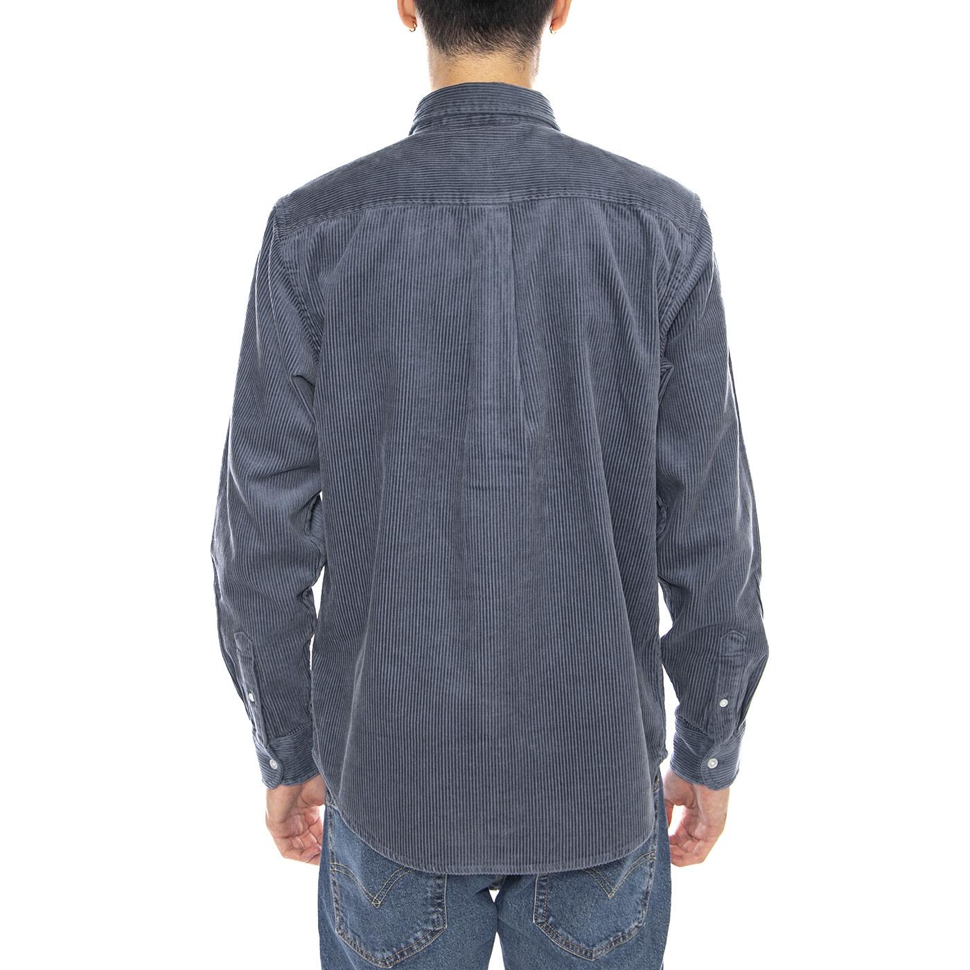 L/S Madison Cord Shirt Angelite / Angelite -- Camicia Uomo Blue I029958.39QXX . CARHARTT WIP 