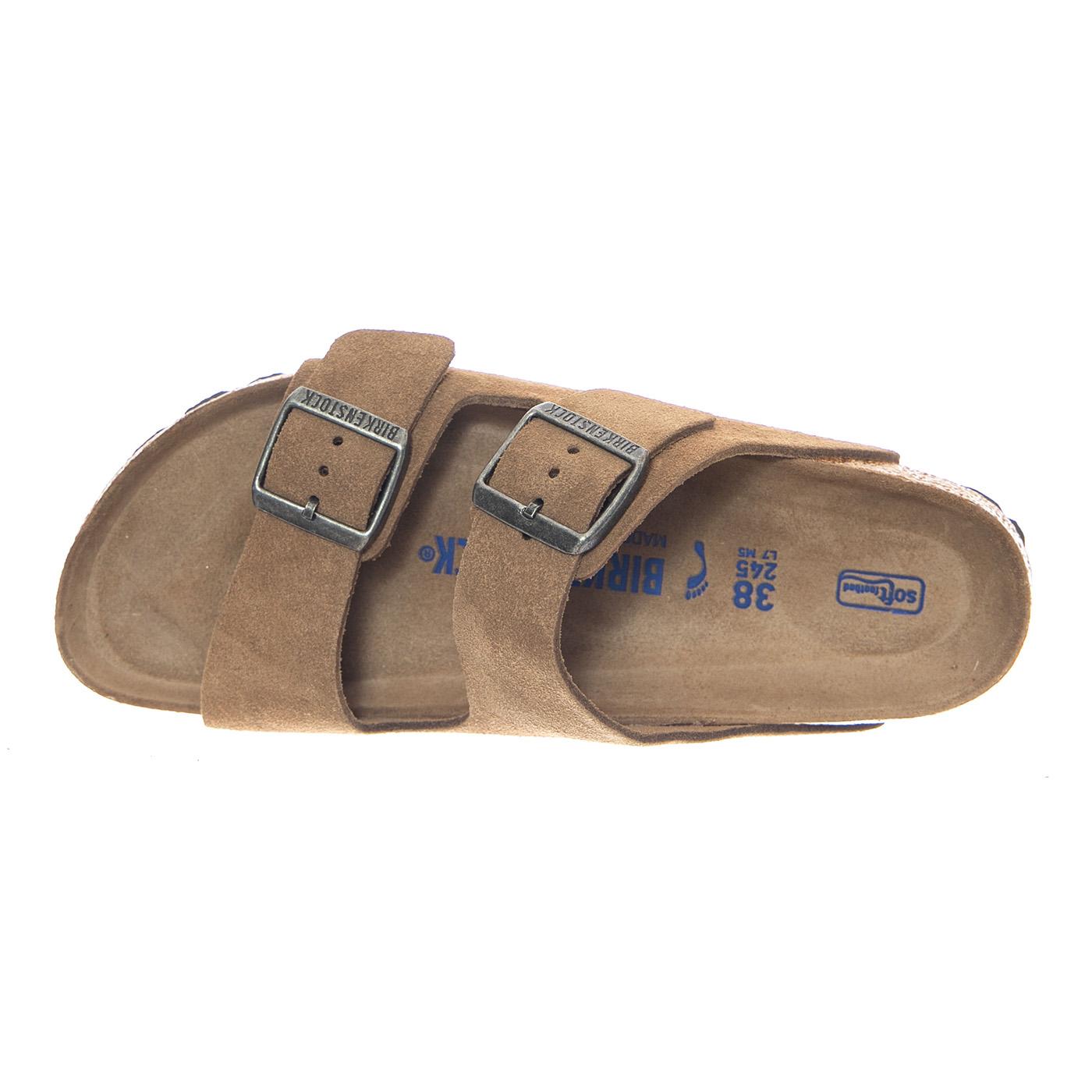 Arizona SFB Suede Leather Narrow Fit Dark Tea - Sandali Uomo / Donna Marroni 1030865 DRT BIRKENSTOCK 