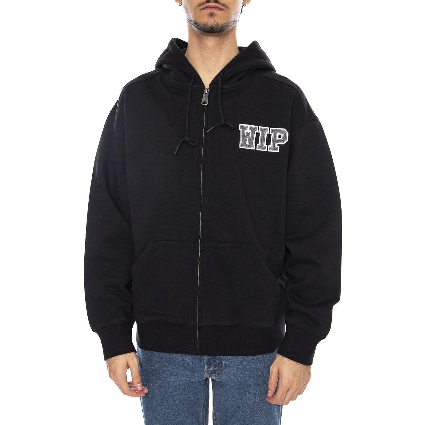 Hooded Mini Wip Sweat Jacket Black - Felpa con Cappuccio e Zip Uomo Nera I035619.8906  CARHARTT WIP 