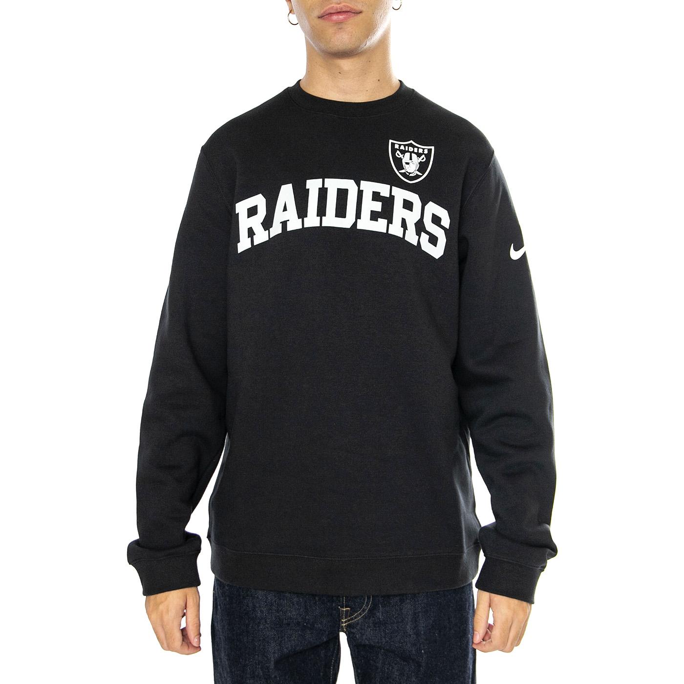 Raiders 2024 Nike Men's Club Crewneck - Felpa Girocollo Uomo Nera NKPV-00A-8D-Y02  NIKE 