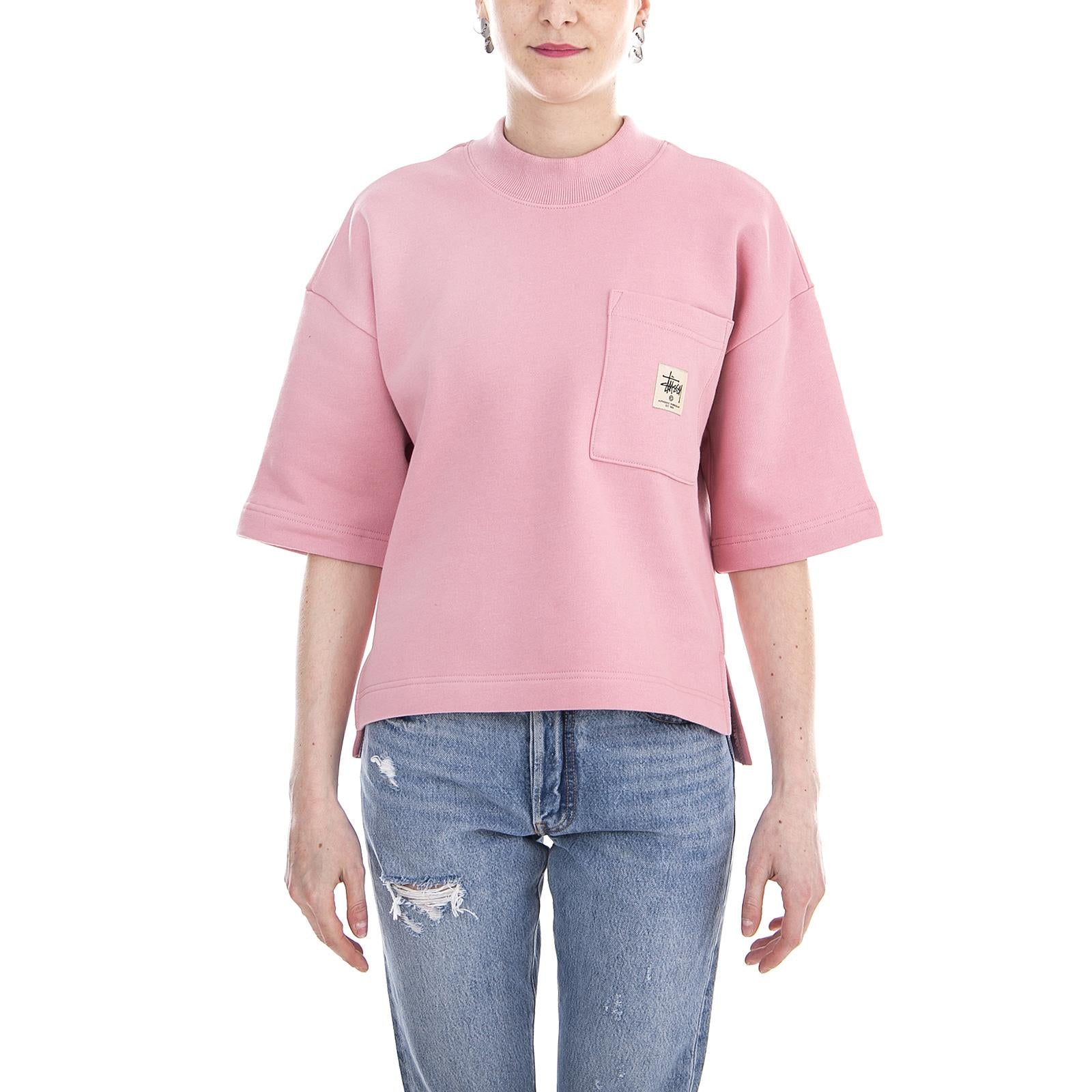 JUNO BOXY MOCK NECK PINK 218048-PINK  STUSSY 