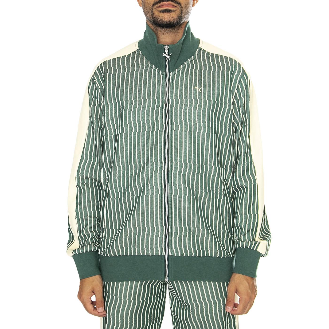 The Players Lane T7 Track Jacket Dark Myrtle - Felpa Uomo Verde 626659-60  PUMA 