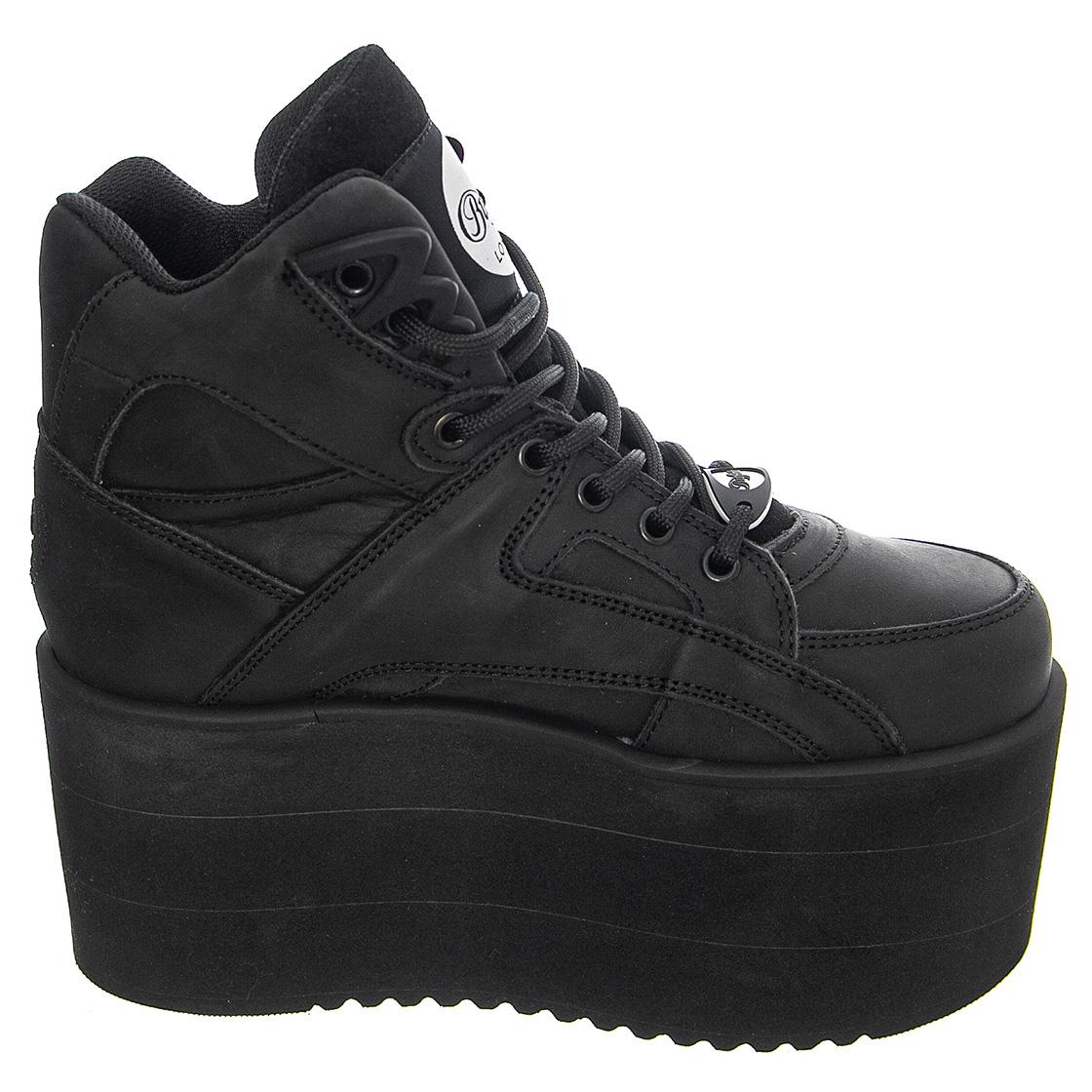 Buffalo Black Texas Oil - Scarpe Stringate Profilo Alto Donna Nere 220783_13  BUFFALO 