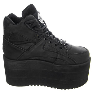 Buffalo Black Texas Oil - Scarpe Stringate Profilo Alto Donna Nere 220783_13  BUFFALO 