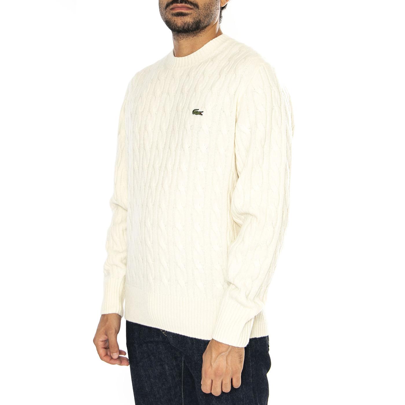 Pullover AH2924-XFJ - Maglione Girocollo Uomo Bianco AH2924-XFJ  LACOSTE 