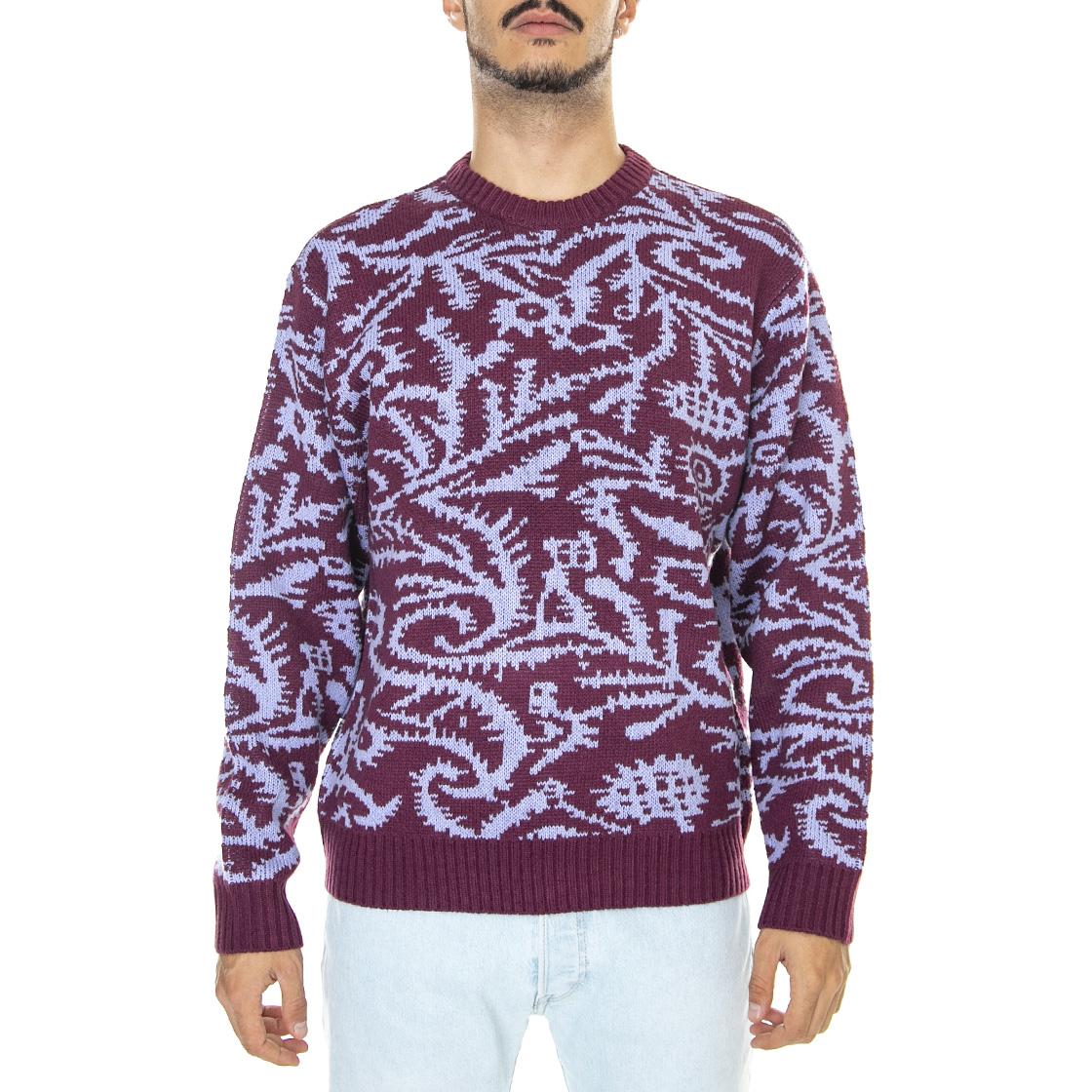 Magnolia Crew Sweater Beetroot / Multi - Maglione Girocollo Uomo Viola / Multi 151000062-BET  OBEY 