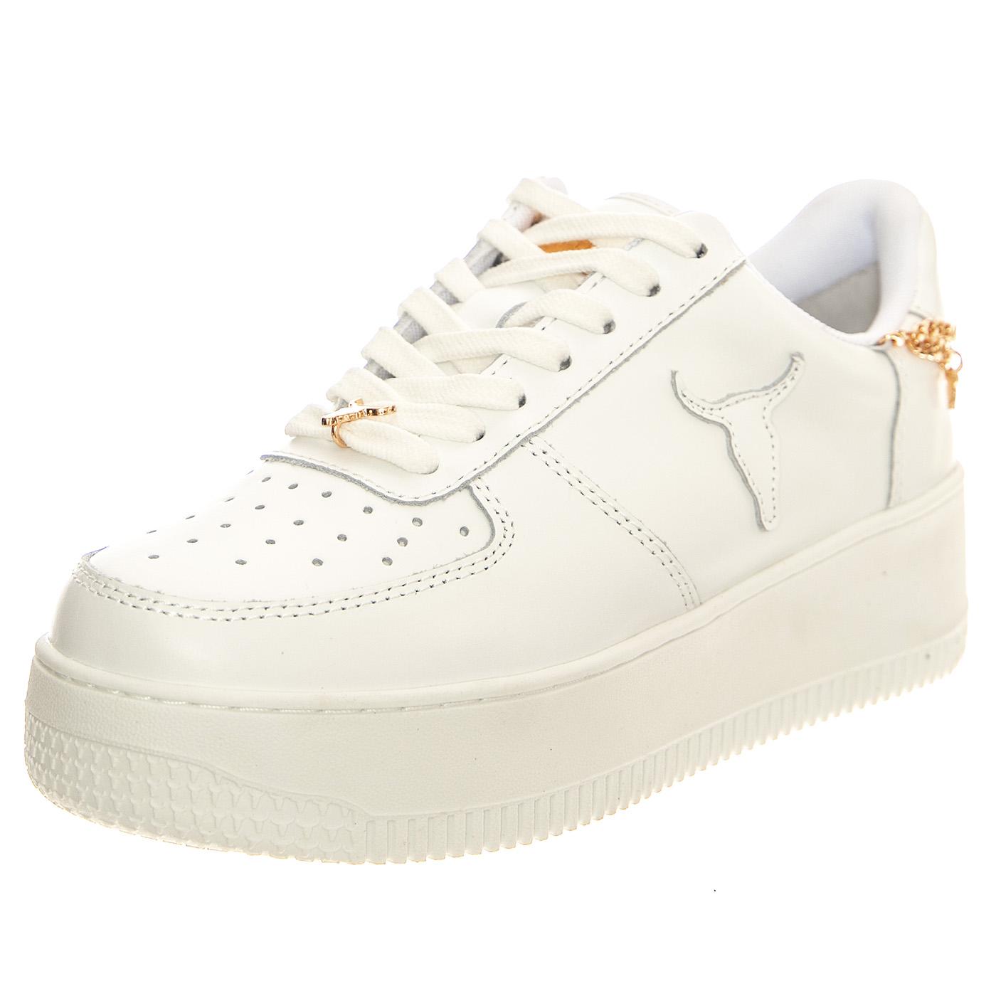 Remember White Brave / Rose Gold Chain - Scarpe Donna Bianche WSPREMEMBER-WHTRGDL  WINDSOR SMITH 