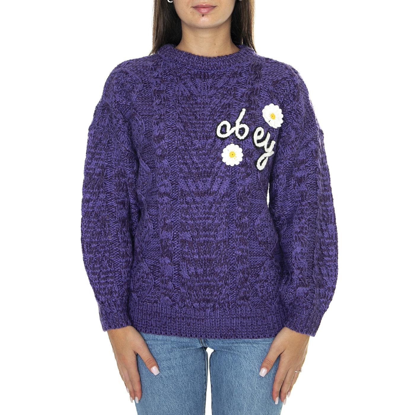 Obey Flora Sweater Passion Flower - Maglione Donna Viola 251000114-PAS  OBEY 
