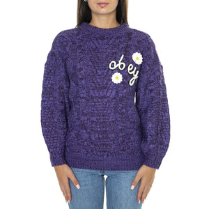 Obey Flora Sweater Passion Flower - Maglione Donna Viola 251000114-PAS  OBEY 
