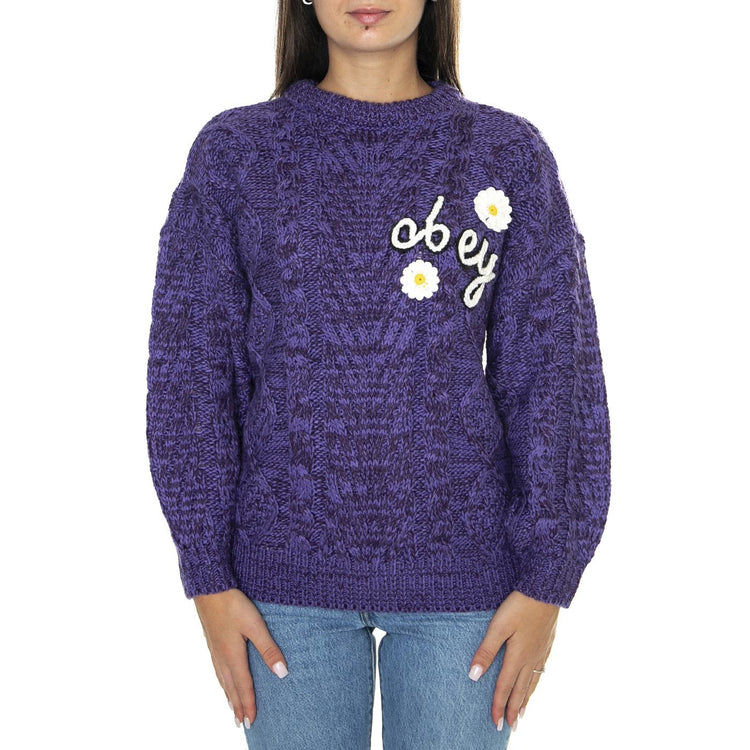 Obey Flora Sweater Passion Flower - Maglione Donna Viola 251000114-PAS  OBEY 