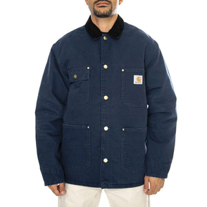 OG Chore Coat Air Force Blue / Black aged canvas - Giacca Uomo Blu I027357.2IB3K  CARHARTT WIP 