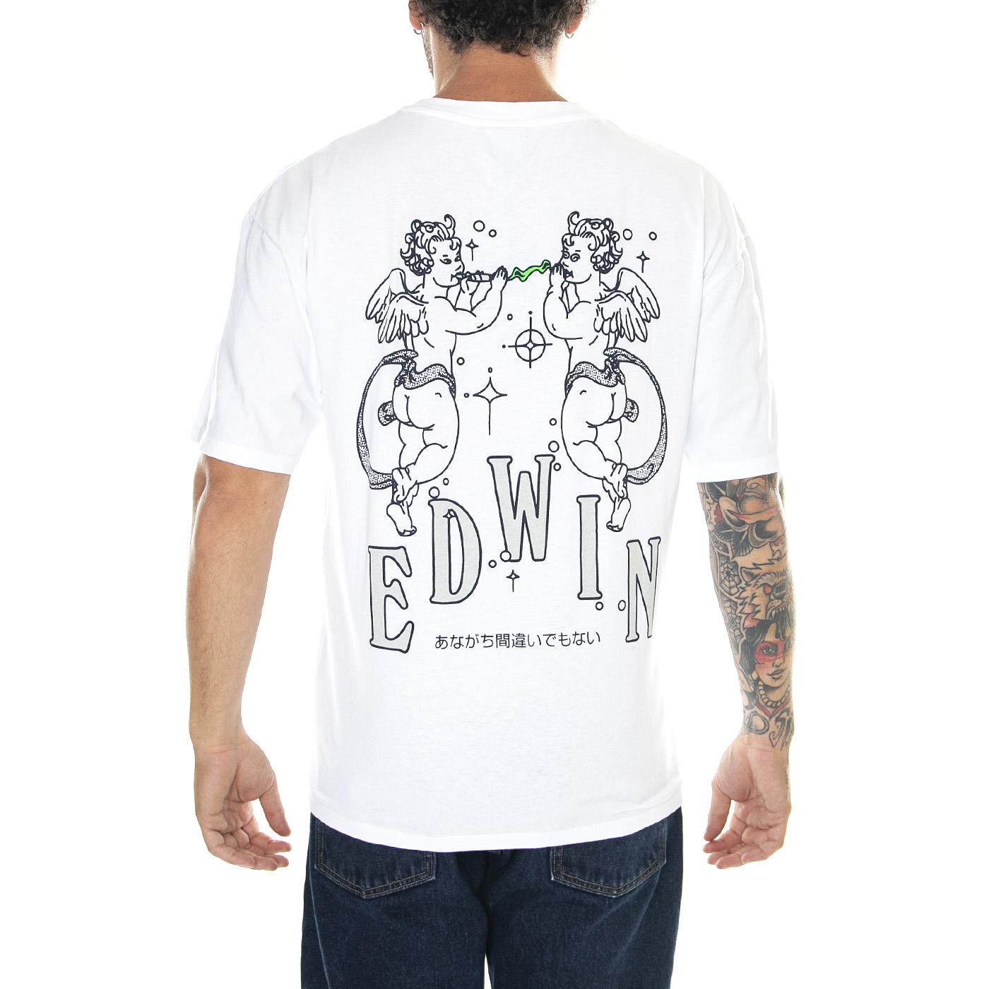 Angles TS White - Maglietta Girocollo Uomo Bianca I032523.02.67.  EDWIN 