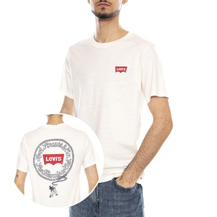 SS Relaxed Fit Tee - Coastal Creative Fresh And Smooth Pumice Stone - Maglietta Girocollo Uomo Bianca con Stampa 16143 2451 LEVIS 