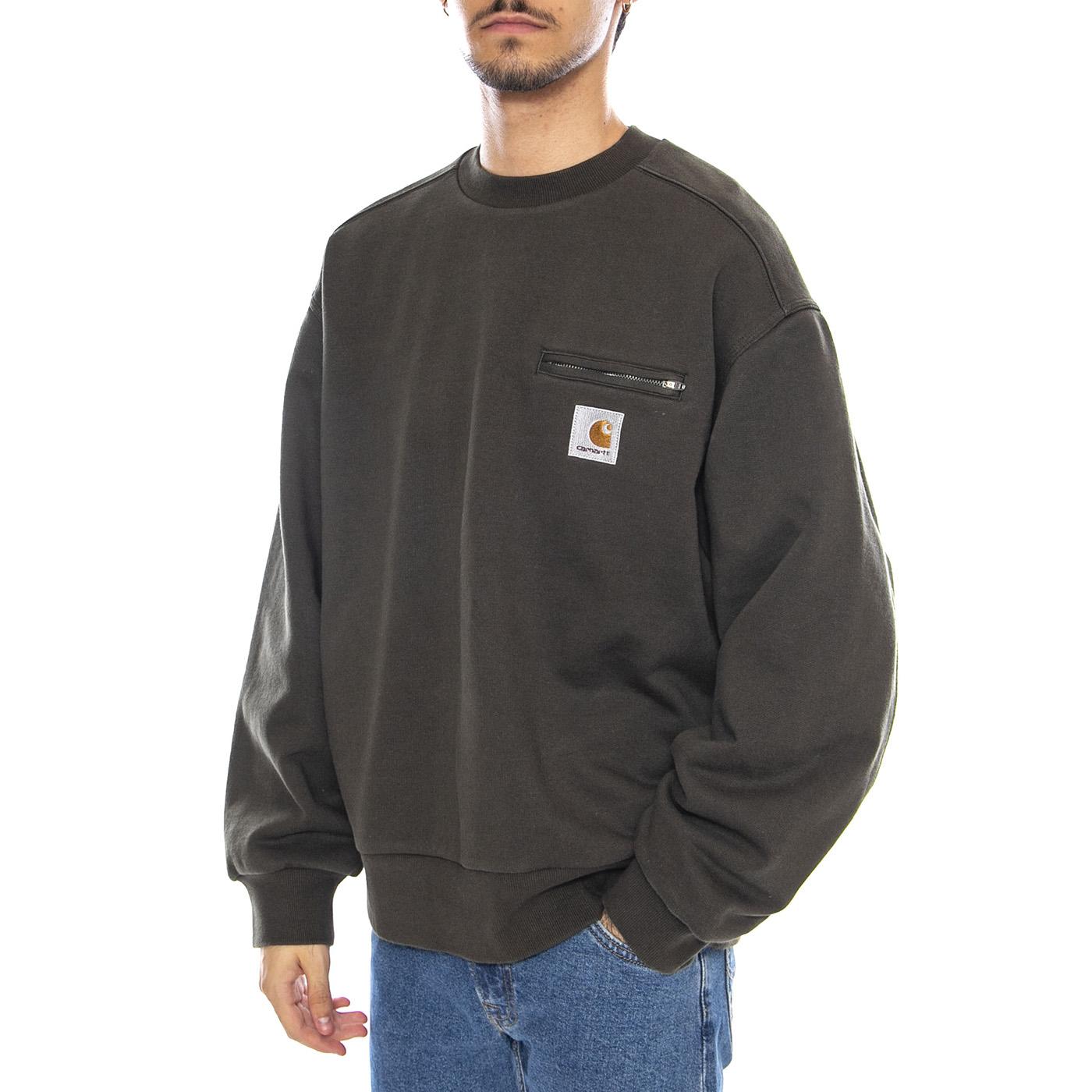 Detroit Sweat Olive - Felpa Girocollo Uomo Verde I035547.4906  CARHARTT WIP 