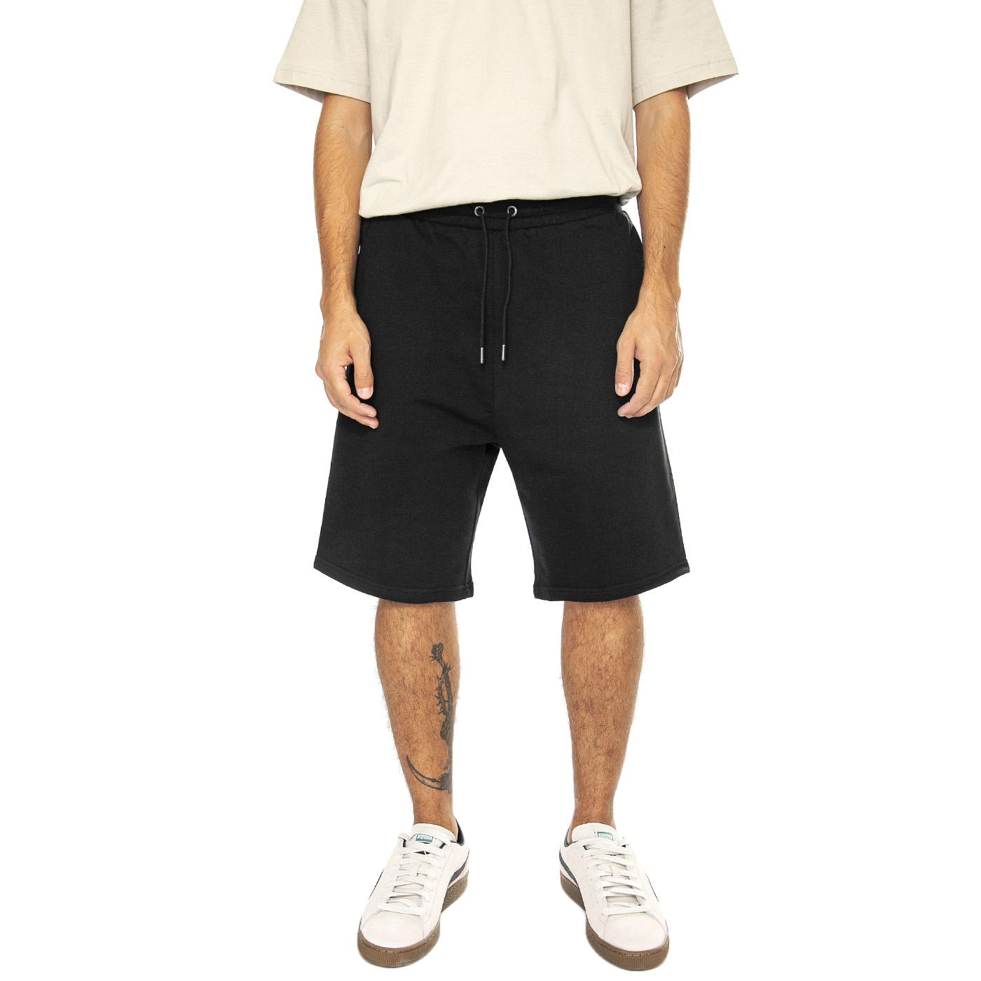 Hudson Script Sweat Short Black - Bermuda in Felpa Uomo Neri PFD0361-023  PENFIELD 