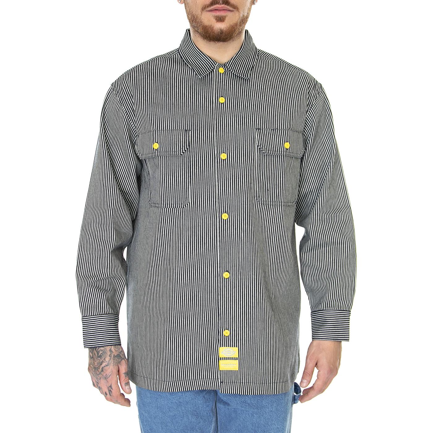 NYS LS Twill Work Shirt Hickory Stripe - Camicia Uomo Multicolore DK0A4Y42HS01  DICKIES 