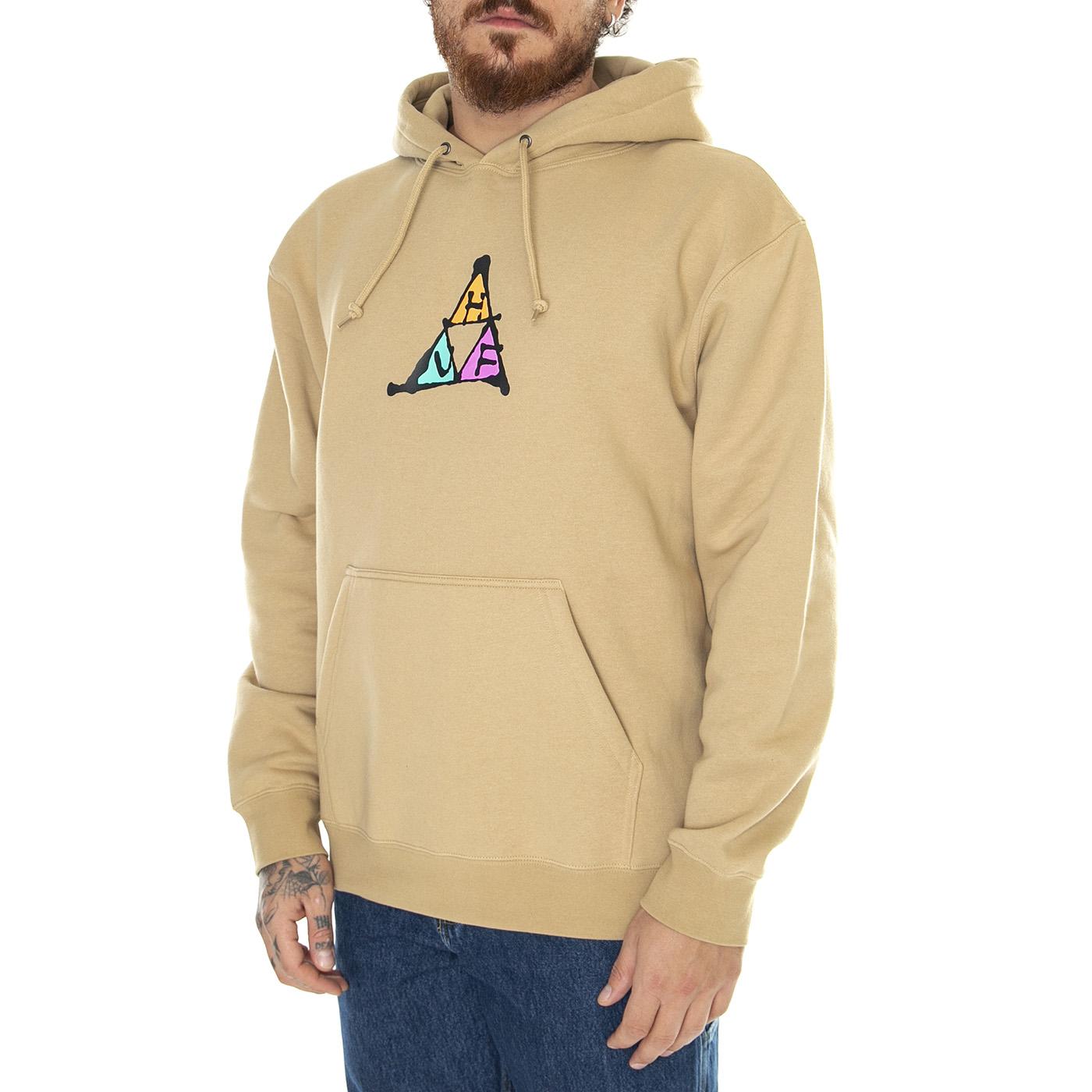 No-Fi TT P/O Hoodie Oatmeal - Felpa con Cappuccio Uomo Beige PF00626-OATML  HUF 