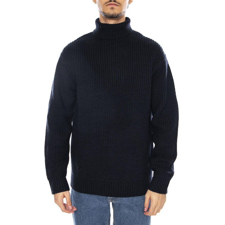 Heavy Turtleneck Rivet Navy - Maglione Collo Alto Uomo Blu 112370542  LEE 