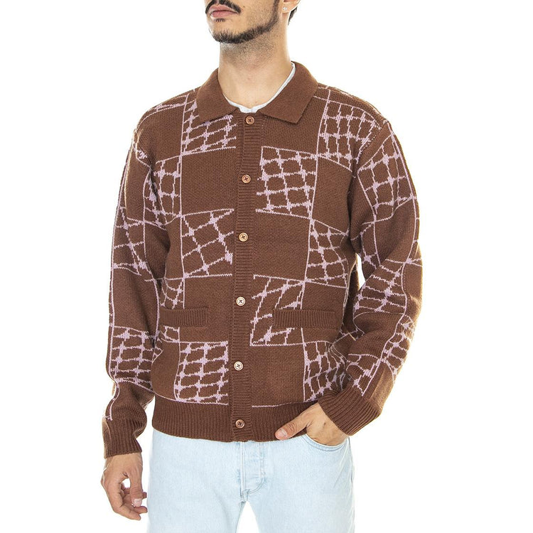 Dryden Cardigan Sepia Multi - Cardigan Uomo Marrone 151010027-SEP  OBEY 